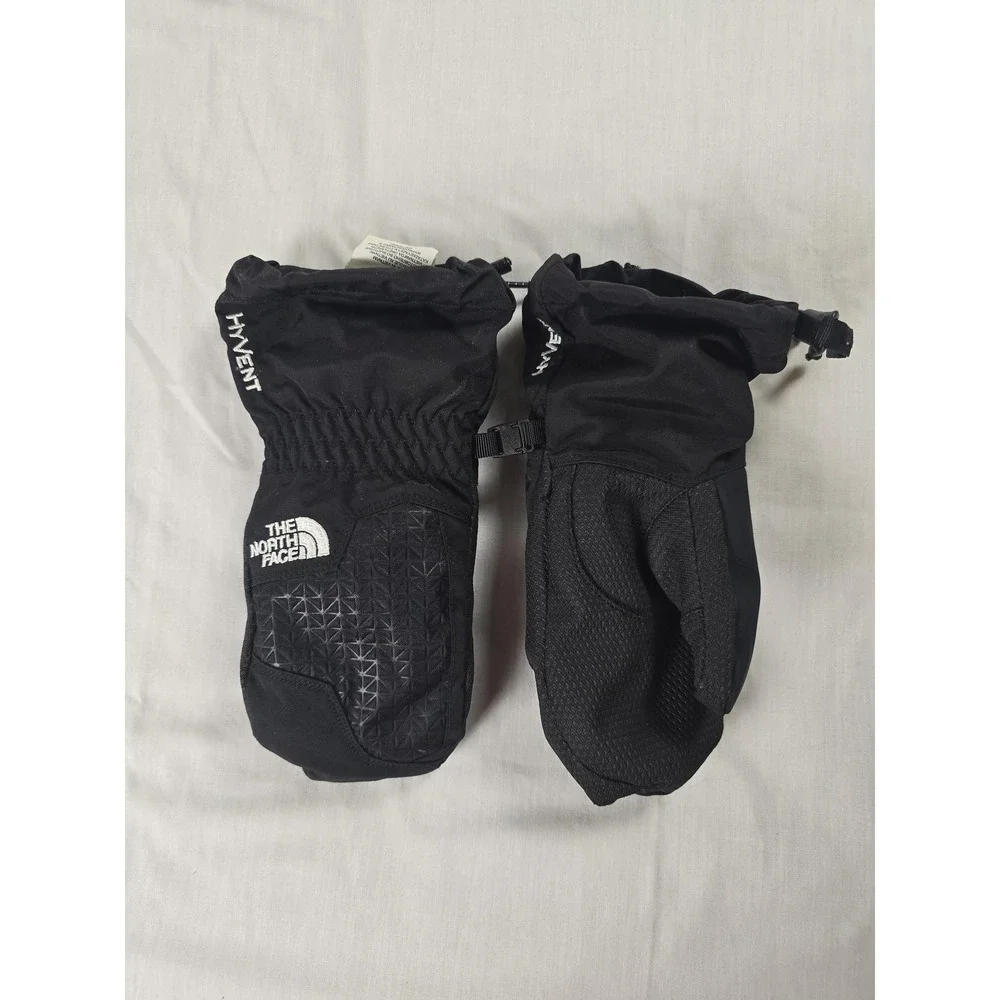 The North Face HyVent Boys Youth Mittens Small S Black Waterproof Winter Snow